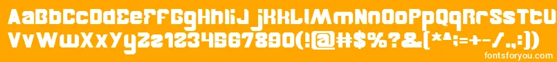 BrotherBold Font – White Fonts on Orange Background