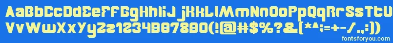 BrotherBold Font – Yellow Fonts on Blue Background