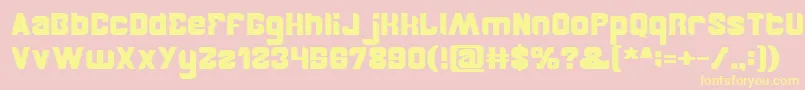 BrotherBold Font – Yellow Fonts on Pink Background
