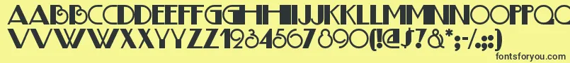 Boognn Font – Black Fonts on Yellow Background