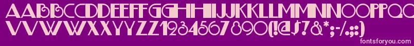 Boognn Font – Pink Fonts on Purple Background