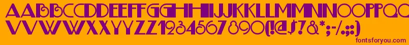 Boognn Font – Purple Fonts on Orange Background