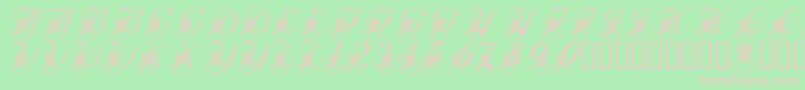 LmsKatysBouquet Font – Pink Fonts on Green Background