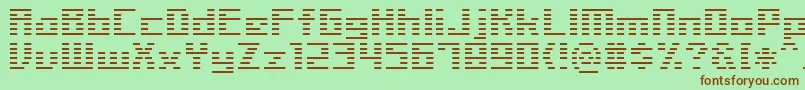 Czcionka LinerBmp14 – brązowe czcionki na zielonym tle