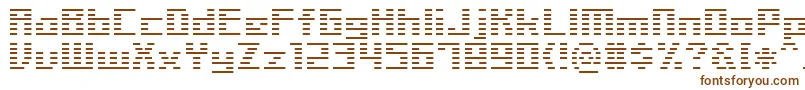 フォントLinerBmp14 – 白い背景に茶色のフォント