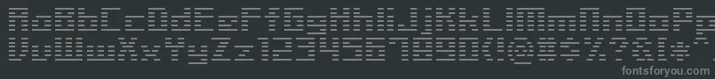 LinerBmp14 Font – Gray Fonts on Black Background
