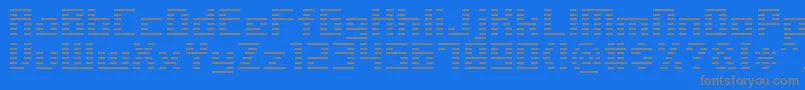 LinerBmp14 Font – Gray Fonts on Blue Background