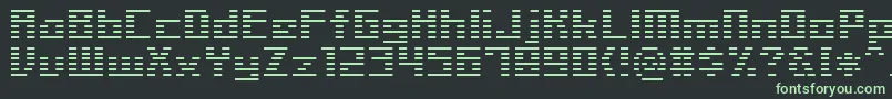 Fonte LinerBmp14 – fontes verdes em um fundo preto