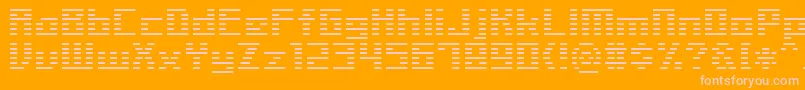 LinerBmp14 Font – Pink Fonts on Orange Background