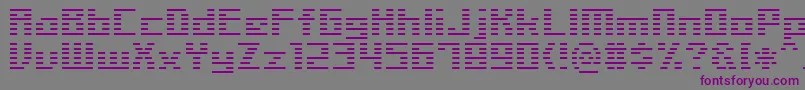 フォントLinerBmp14 – 紫色のフォント、灰色の背景