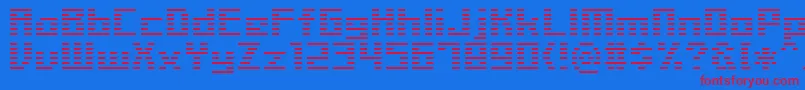フォントLinerBmp14 – 赤い文字の青い背景