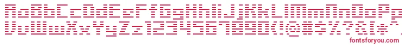 LinerBmp14-Schriftart – Rote Schriften auf weißem Hintergrund
