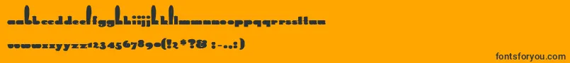 RabbitBold Font – Black Fonts on Orange Background