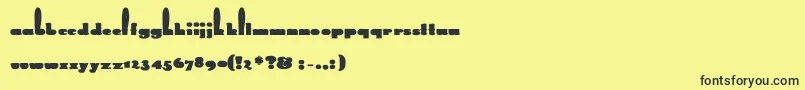 RabbitBold Font – Black Fonts on Yellow Background