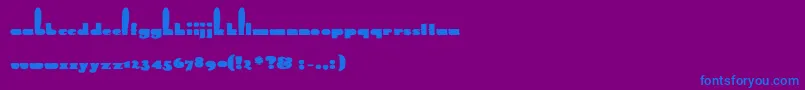 RabbitBold Font – Blue Fonts on Purple Background