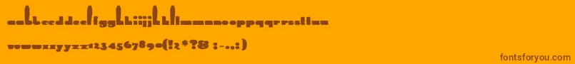 RabbitBold Font – Brown Fonts on Orange Background