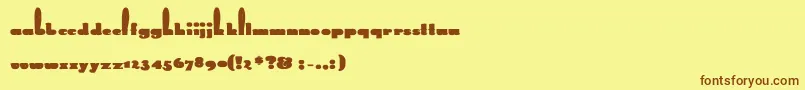 RabbitBold Font – Brown Fonts on Yellow Background