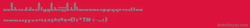 fuente RabbitBold – Fuentes Grises Sobre Fondo Rojo