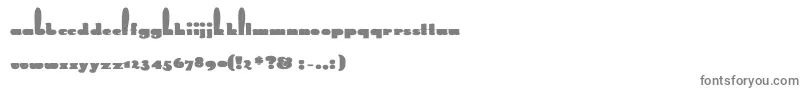 フォントRabbitBold – 白い背景に灰色の文字