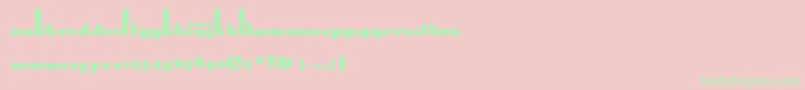 RabbitBold Font – Green Fonts on Pink Background
