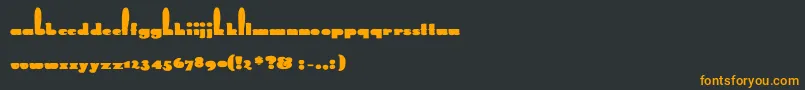 RabbitBold Font – Orange Fonts on Black Background