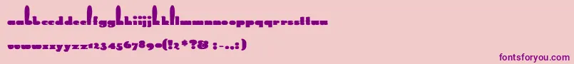 RabbitBold Font – Purple Fonts on Pink Background