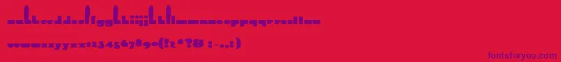 RabbitBold Font – Purple Fonts on Red Background