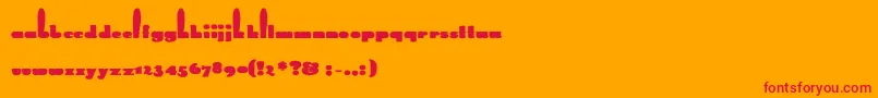 Шрифт RabbitBold – красные шрифты на оранжевом фоне