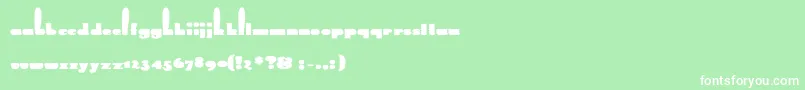 RabbitBold Font – White Fonts on Green Background