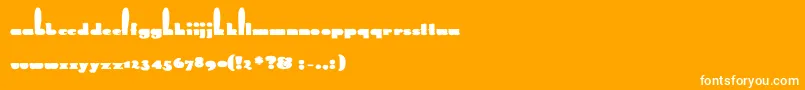 RabbitBold Font – White Fonts on Orange Background