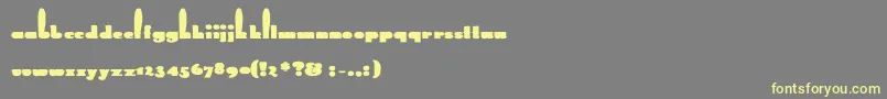 RabbitBold Font – Yellow Fonts on Gray Background