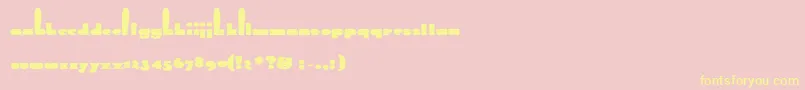 RabbitBold Font – Yellow Fonts on Pink Background