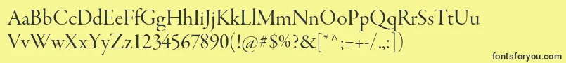 GaramondpremrproDisp Font – Black Fonts on Yellow Background