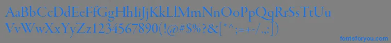 Police GaramondpremrproDisp – polices bleues sur fond gris
