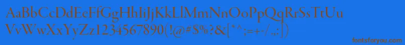 GaramondpremrproDisp Font – Brown Fonts on Blue Background