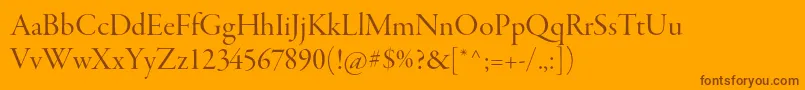 GaramondpremrproDisp Font – Brown Fonts on Orange Background