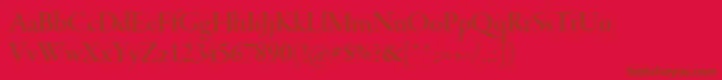 GaramondpremrproDisp Font – Brown Fonts on Red Background