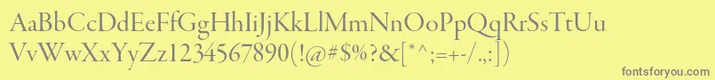 GaramondpremrproDisp Font – Gray Fonts on Yellow Background