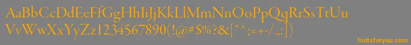 GaramondpremrproDisp Font – Orange Fonts on Gray Background