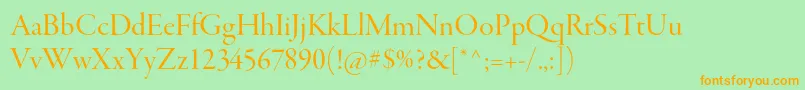 GaramondpremrproDisp Font – Orange Fonts on Green Background
