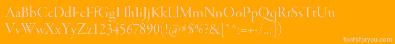 GaramondpremrproDisp Font – Pink Fonts on Orange Background