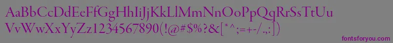 GaramondpremrproDisp Font – Purple Fonts on Gray Background