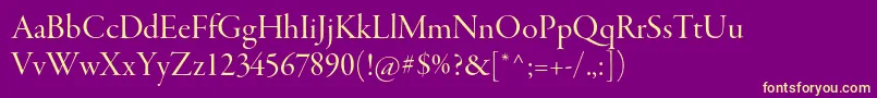 fuente GaramondpremrproDisp – Fuentes Amarillas Sobre Fondo Morado