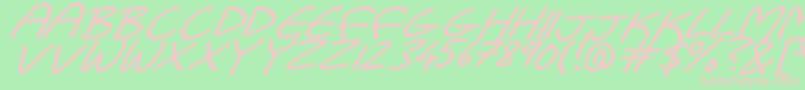 Dadiomouse Font – Pink Fonts on Green Background