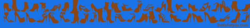 Шрифт WcFetishistBta – коричневые шрифты на синем фоне