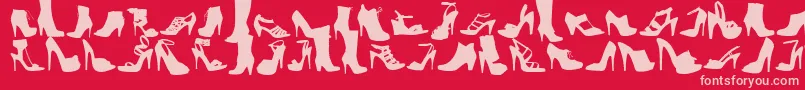 WcFetishistBta Font – Pink Fonts on Red Background