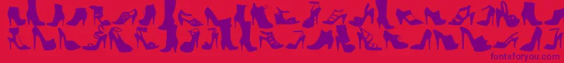 Czcionka WcFetishistBta – fioletowe czcionki na czerwonym tle