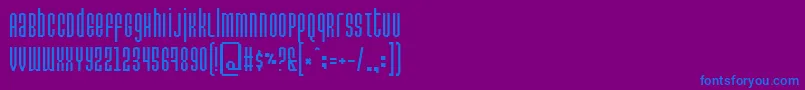 フォントPermanent – 紫色の背景に青い文字