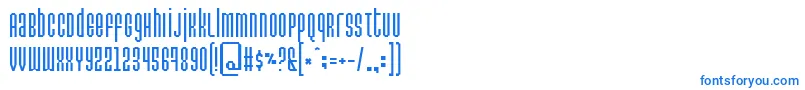 フォントPermanent – 白い背景に青い文字