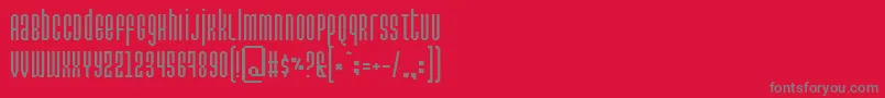 フォントPermanent – 赤い背景に灰色の文字